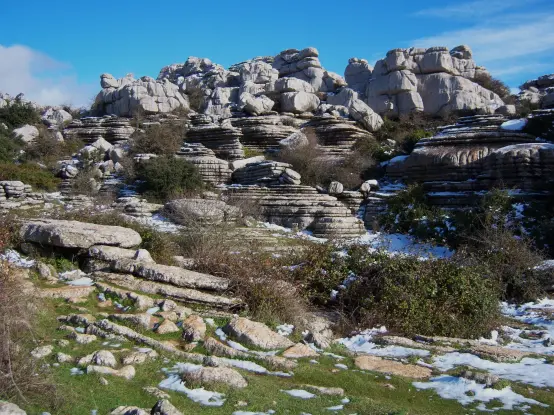 El Torcal de Antequera with snow, Andalucia, Spain.
#geology #scenery #limestone