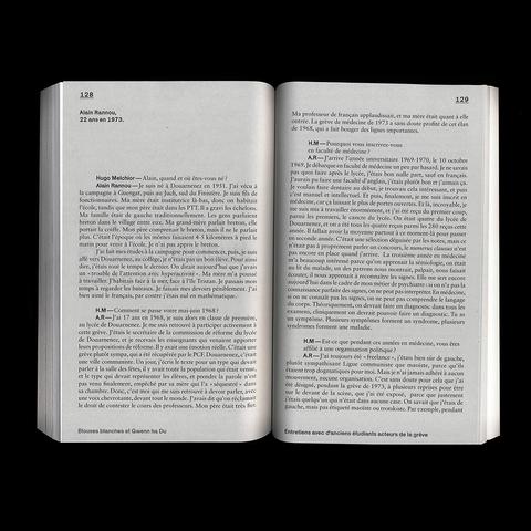 Double page du livre « Blouses blanches et Gwenn ha Du »