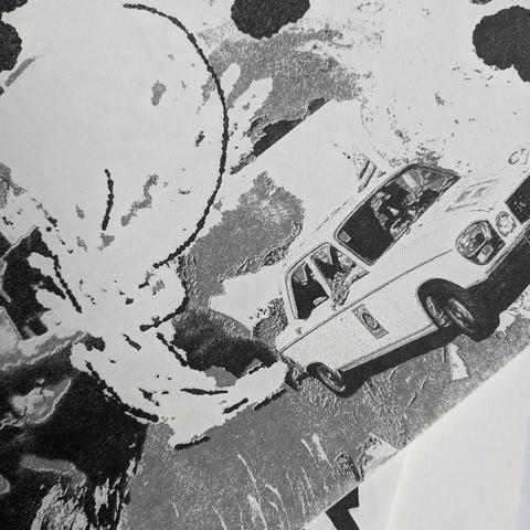 Détails de l'affiche réalisée pour le lancement du livre «Blouses blanches et Gwenn ha du»