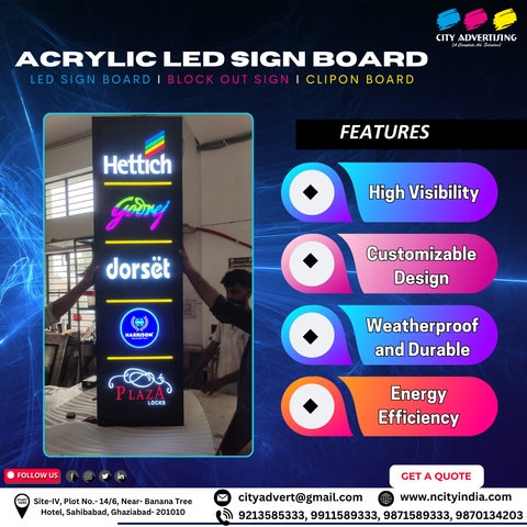✅ High-Quality Acrylic ✅ Bright LED Illumination ✅ Energy-Efficient & Long-Lasting ✅ Custom Designs & Colors Available