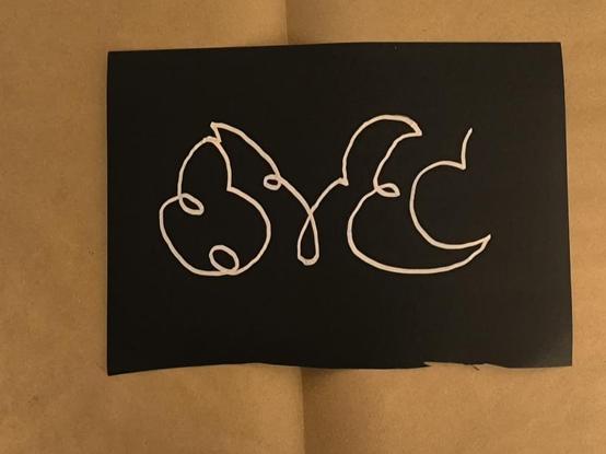 Calligraphy like tag that reads 'Avec'