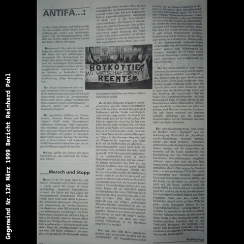 Bericht im Gegenwind von Reinhard Pohl Teil 2