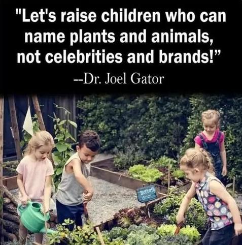 A picture of 4kids 
They are taking care for the plants
