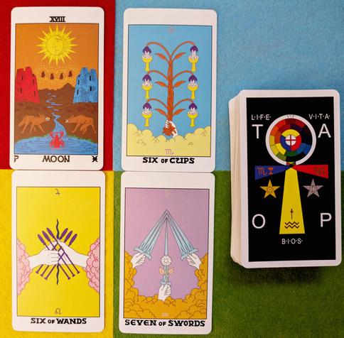 The Moon (tarot) to appear as our Motivation today, Ruler of Flux and Reflux, a signal showing the end of the path is close by. Here we see the crayfish (a Wandering Soul) emerging from the pool of stagnation, asserting his will on the world, leaving a situation behind, Midnight drawing to forth to Dawn, bringing forth new levels of future awareness. 
This is a time of upheaval (6/Cups), the second stage of alchemical sublimation, taking ourselves from a place of darkness into The Sun in order to allow us to digest the solar rays. Here in the Cups we see the waters' transmutation bringing forth new life.
Let this happen naturally, (7/Swords), allow for change to happen as a new element is introduced. 
A time of channelling our intuition and instinct, knowing what to leave behind as we enter a new cycle. 
Jupiter in Leo (6/Wands) symbolises our self-expression being given a boost today, we are able to expand on the smallest of ideas, our capacity for vision is unlimited. 
Plans could become too large for us to handle on our own however (7/Swords - an increase in workload), so this is a time to remain positive and aware that current delays are only temporary, allow for change and preparation of greater work to come.