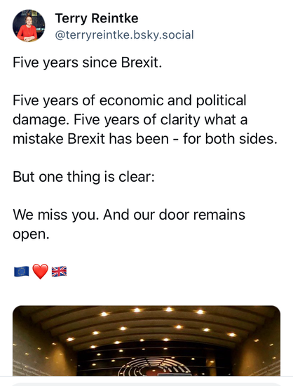 Screenshot of Bluesky post by Terry Reintke. Text in next post. 