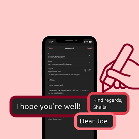How to write a professional email: I hope you're well! Kind regards, Sheila. Dear Joe. 