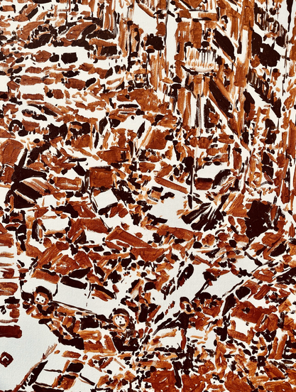 Peinture de Valence en Espagne suite aux inondations du 29/09/24