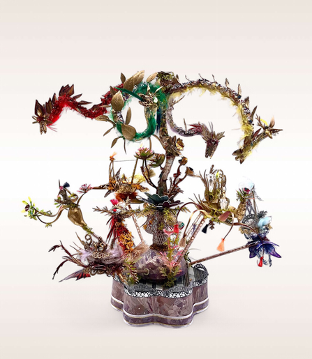 « Manège aux dragons » paper art