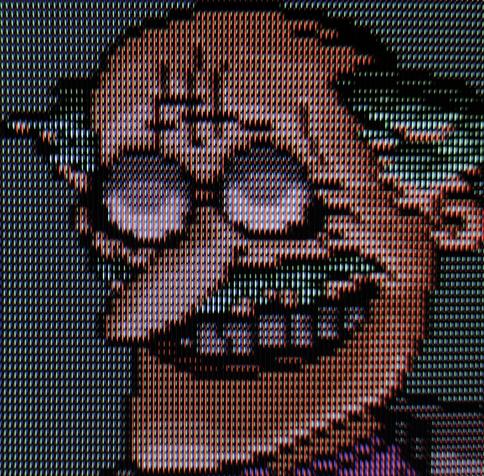 Dr. Frank N Stein from the Mega Drive game "Decap Attack" on Sony Trinitron CRT TV
