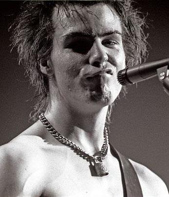 A picture of Sid Vicious from the Sex Pistols