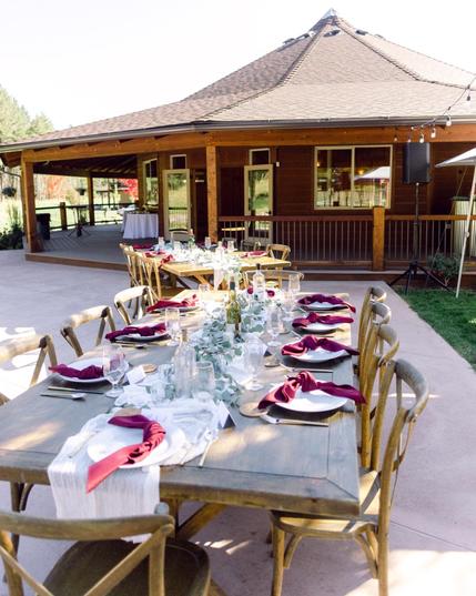 Outdoor wedding at Haymoon Resort in Whitefish Montana