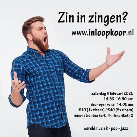 zin in zingen inloopkoor 8 februari 2025 te Haarlem