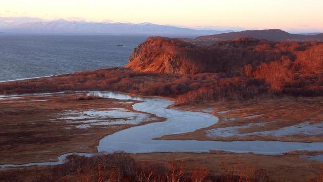 river and ocean.