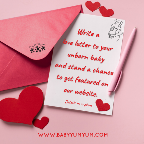 ✨ In celebration of Pregnancy Awareness Month, we invite you to write a love letter to your unborn baby. 💖  What words would you share with the little one you’ve yet to meet? ✨ Comment your letter below for a chance to be featured on our BabyYumYum website! 🍼👶  Your love story is just beginning… let’s celebrate it together. 💌