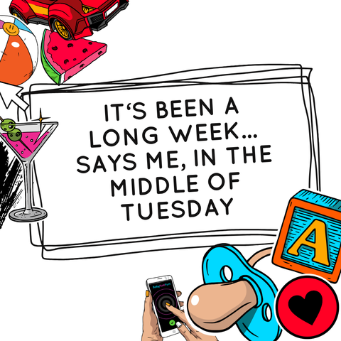 it‘s been a long week... SAYS me, in the middle of tuesday. #BabyYumYum #BYY #ParentingHumour #MomLife #FunnyParenting  #ParentingMemes #ParentingQuotes #RealParenting #KeepingItReal #LifeWithKids