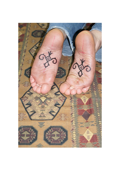 Sole pattern tattoos done in Lyon by Brody Polinsky