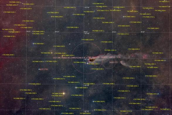 12-inch lacerta remote, NA, astrofotografie, astronomie, astronomy, astrophotography, cg7, cometary globule, dark nebula, hakos, hakos guest farm, ias, ias observatory, ias observatory hakos, khomas, namibia, planetarischer nebel, planetary nebula, vela, world
