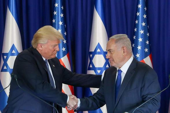 Donald Trump y Benjamin Netanyahu en Jerusalén el 22 de mayo de 2017. Foto: POOL
