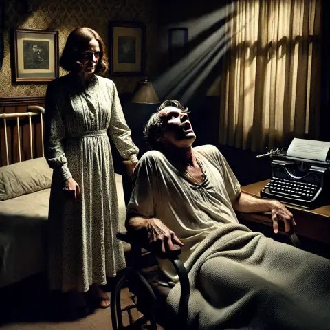 У цьому розділі головний герой, Пол Шелдон, продовжує повільно приходити до тями після важкої автокатастрофи. На тлі його фізичного болю та розгубленості розгортається психологічна драма, що стає першим сигналом про небезпечну ситуацію, в яку він потрапив. Рятівниця Полу, Анні Уїлкс, спочатку видається турботливою та відданою, проте вже зараз починають проступати її двоїсті риси. Її поведінка, сповнена непередбачуваності та тонких, але насторожуючих відтінків агресії, створює відчуття полону, адже герой розуміє: за зовнішньою ласкавістю ховається щось набагато зловісніше.
Розділ майстерно передає атмосферу ізольованості та безвиході: детальний опис фізичних страждань Пола перемішується з його внутрішніми сумнівами та страхами. Читач відчуває зростаючу напругу, адже поступово відкривається, що ситуація далека від звичайної турботи про хворого, а контроль над його життям уже переходить у руки людини, яка володіє власними темними секретами. Водночас у розділі закладені насіння майбутнього конфлікту: внутрішня боротьба Пола між бажанням вижити і зрозумінням, що його доля невідворотно пов’язана з непередбачуваною волею Анні.
Таким чином, четвертий розділ встановлює основний тон роману – атмосферу безсилля, психологічного терору та зростаючої небезпеки, яка майже неминуче веде до подальшої ескалації конфлікту між героєм і його "рятівницею".