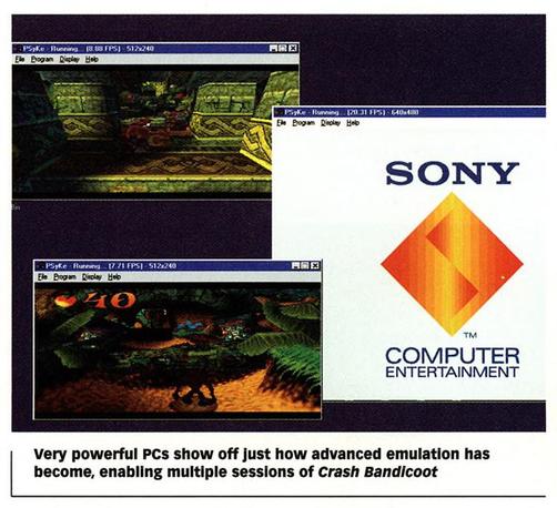 Very powerful PCs show off just how advanced emulation has become, enabling multiple sessions of Crash Bandicoot