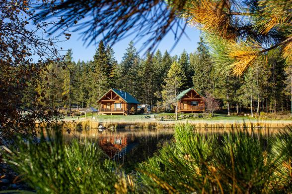 Cabins at Haymoon Resort in Whitefish Montana