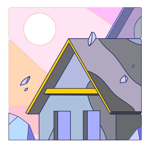 Lettre A faite à partir de maisons
