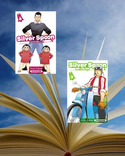 Livres lus en janvier 2025 : les tomes 8 et 9 de Silver Spoon d'Hiromu Arakawa.