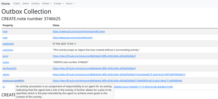Screenshot of a table that represents generic RDF Data