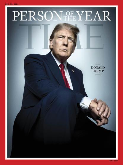 Trump on cover of Time as person of the year.