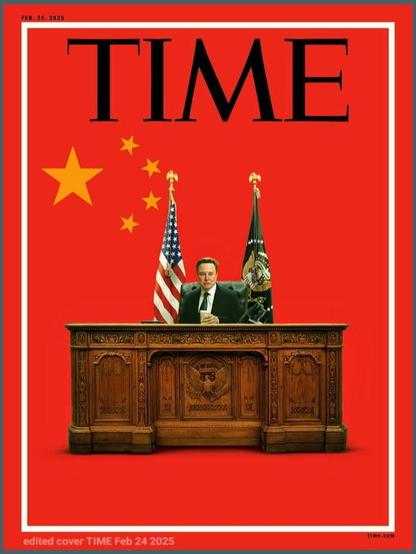 Edited image of the TIME Magazine Feb 24 2025 cover