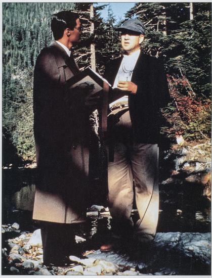 Kyle MacLachlan and David Lynch behind the scenes of the 1992 film “Twin Peaks: Fire Walk with Me”