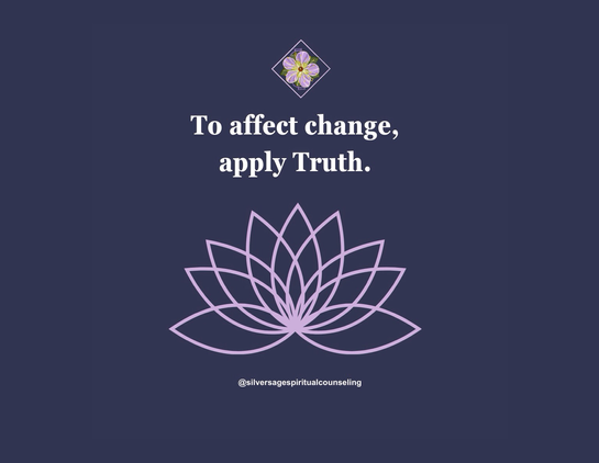 A graphic lotus: to affect change apply truth.