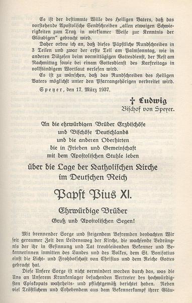 Pius Encyclika, in German (normally in Latin)