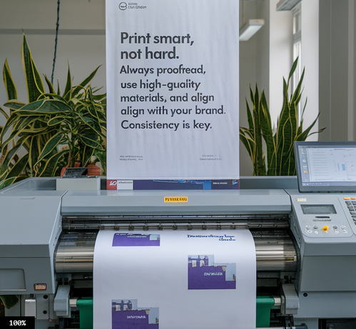 A close-up of a high-quality printed design, emphasizing precision, clear communication, and vibrant colors, representing the key elements of successful printing.