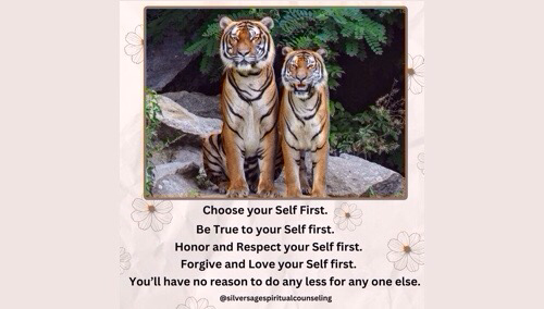 Tigers giving life advice: choose to love your self first.