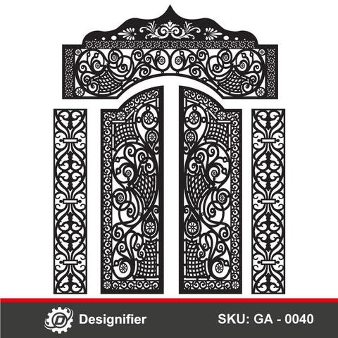 Curved Scrolls Gate DXF GA0040