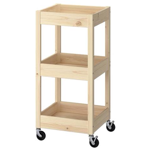 Light wooden trolley. Basic looking. 