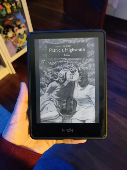 Portada de Carol de Patricia Highsmith en un Kindle; de la editorial Anagrama.