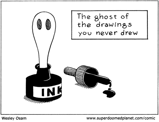 The ghost of the drawings you never drew