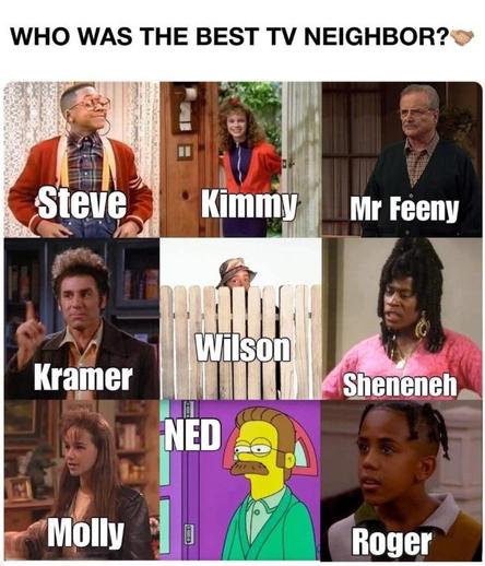 Who was the best 90s TV Show neighbor?