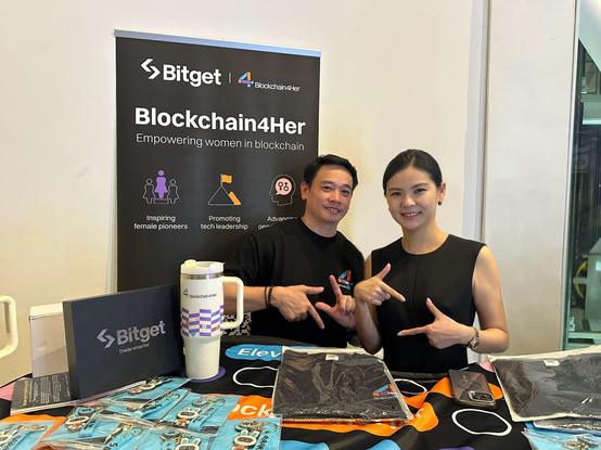 Bitget Philippines country manager Jose Mendoza and CEO Gracy Chen