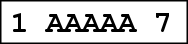 1 AAAAA 7
