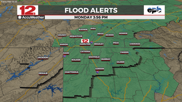 #FLOODWATCH IN EFFECT FROM TUESDAY AFTERNOON THROUGH THURSDAY MORNING
A storm system will bring multiple rounds of moderate to heavy rain on Tuesday and again on Wednesday afternoon and evening. This will bring two-day rainfall totals of 2-4" across the area with locally higher amounts.