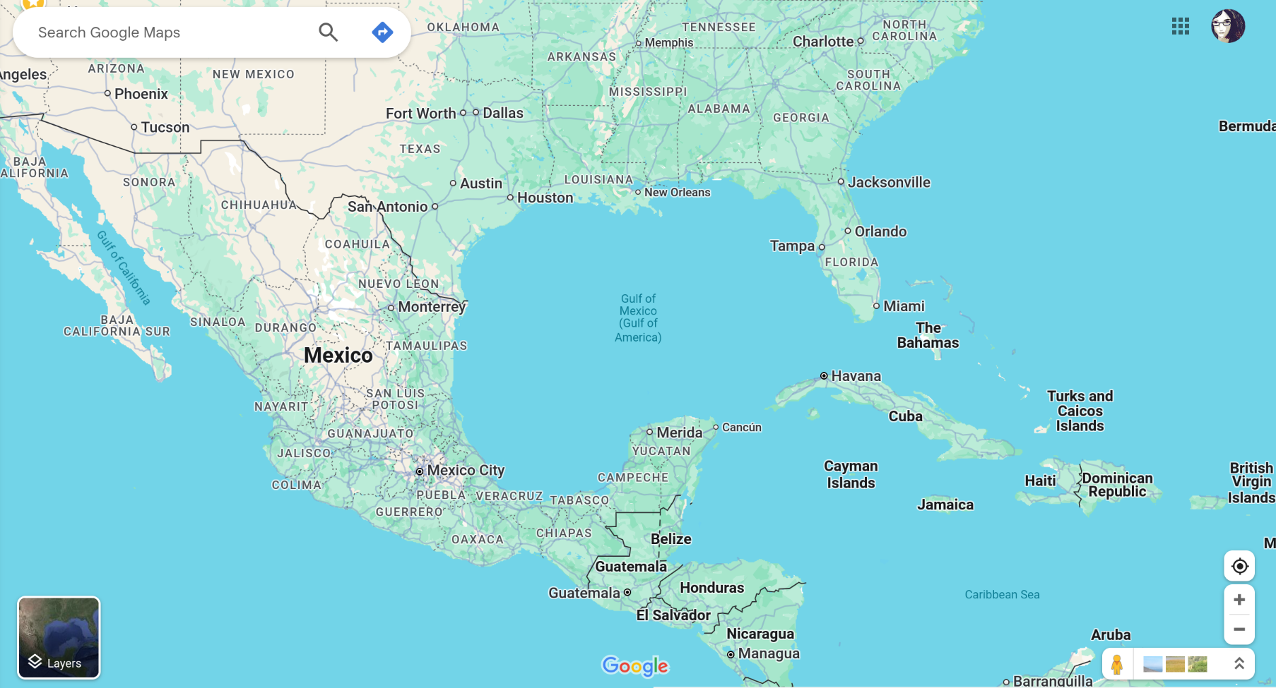 The Gulf of Mexico is labeled "Gulf of Mexico (Gulf of America)"