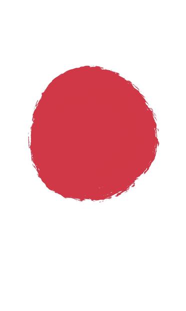 An acrylic painting of the Japanese flag
