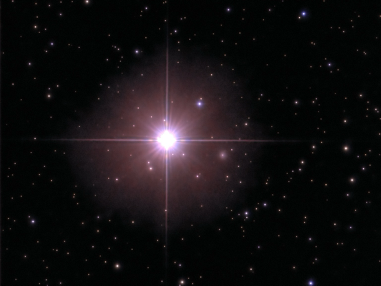 The star Mirach and NGC 404 galaxy as seen by the Odyssey Pro. 