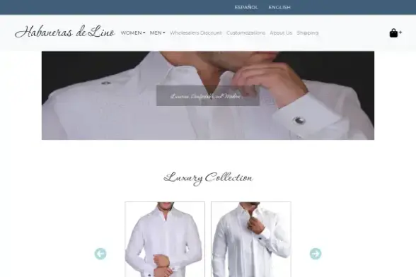 Habaneras de Lino is an online ecommerce.