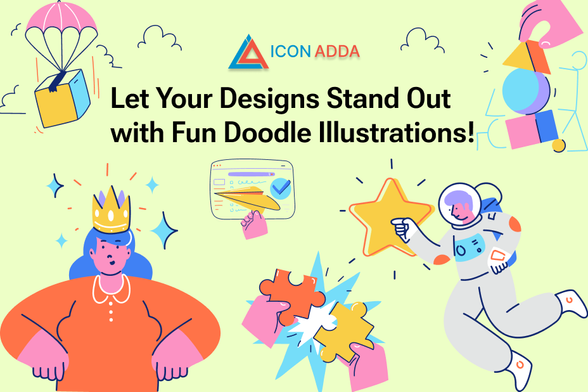 BY ICONADDA ,

Visuals are the first step towards attaining attention and creativity in modern times. Ever since digital became fast-paced, it’s a requirement to necessarily add an icon or illustration to get things noticed. As a designer, marketer, or a content developer, you can garner that appeal using top-notch doodle illustrations. We here at IconAdda offer a myriad of free illustrations, which you may use freely without restrictions!

Doodle Illustrations: What Are These?
Hand drawings, doodle illustrations are whimsical and will add a whimsical feel to any design work. Websites and social media post, presentations use them, also branding materials apply them. Jokingly creating and quirky the funny and bizzare images also help in imparting messages which are visually catchy.

Why Choose IconAdda’s Free Doodle illustrations ?
Absolutely Free to Use: They are completely free of cost and can be used by all, be it the experts in the field of designing or just independent contractors.
Wide Range: We provide you with a broad scope of free graphics from technology to social media, education, or business.
Very High Quality and Scalable As our doodles are of experts’ hands, the quality is maintained on different screen sizes and resolutions.
Simple to Customize: Our files are simple to change and modify for the style that your company desires, whether that is colorful graphics or black and white doodling.

