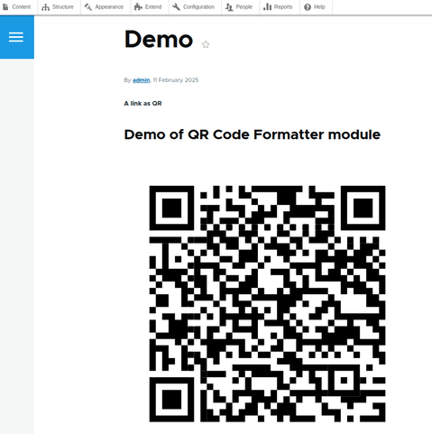 Example of a generated QR