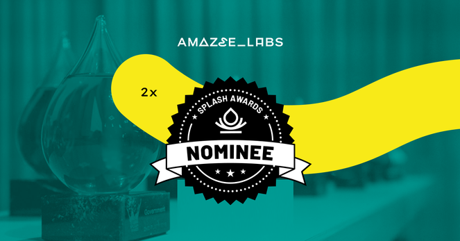 Splash Awards logo with 'nominee' on badge.